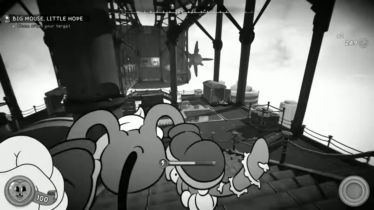 Cutscene frame from the release-week full-game movie upload for MOUSE: P.I. For Hire.
