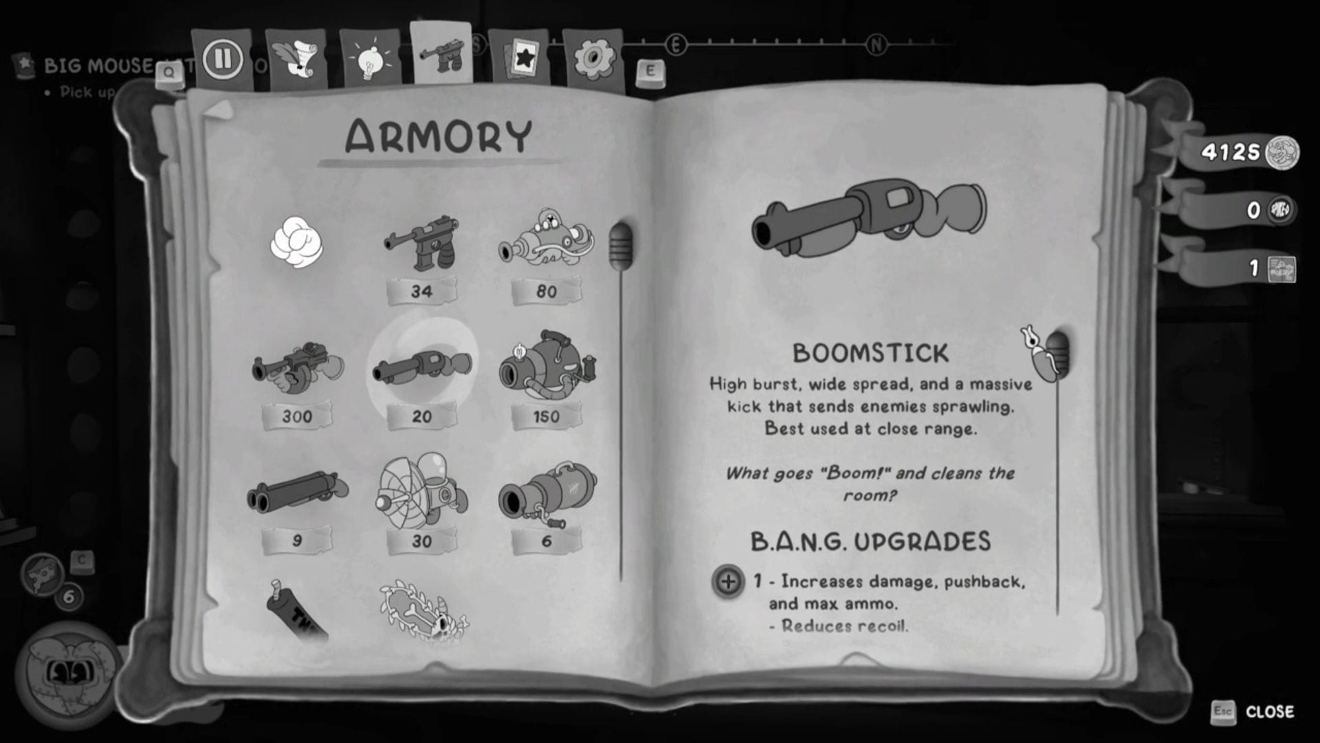 All weapons overview screenshot